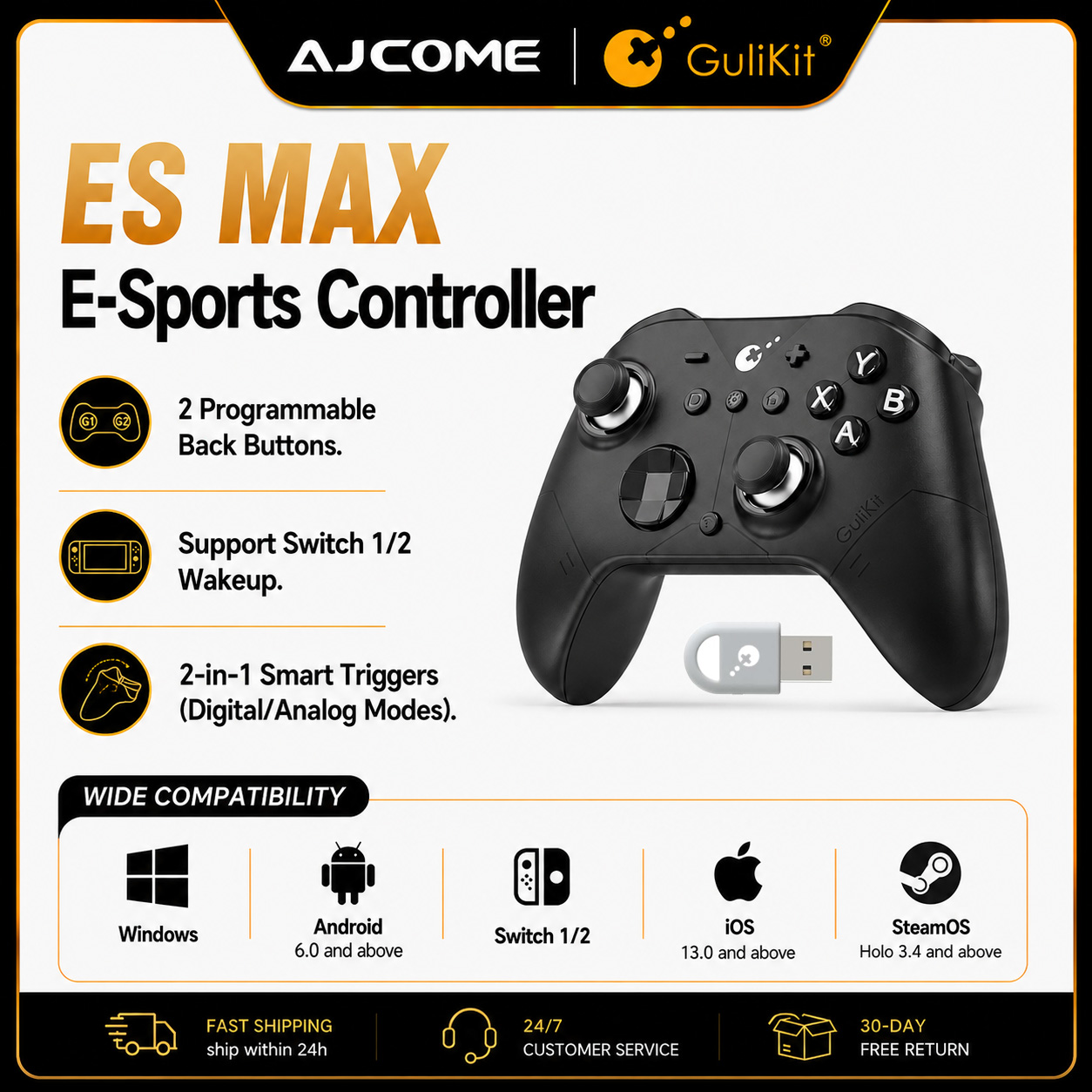 Gaming Accessories For Android - GuliKit ES MAX Controller Bluetooth Wireless