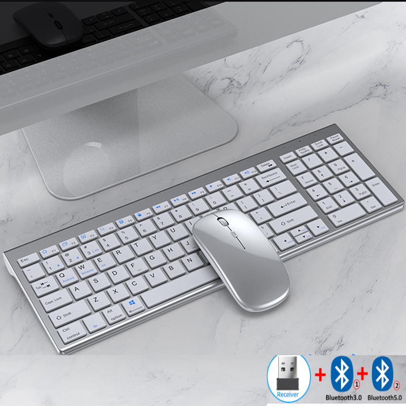 Gaming Accessories Combo - Jomaa Slim Rechargeable Bluetooth Keyboard and