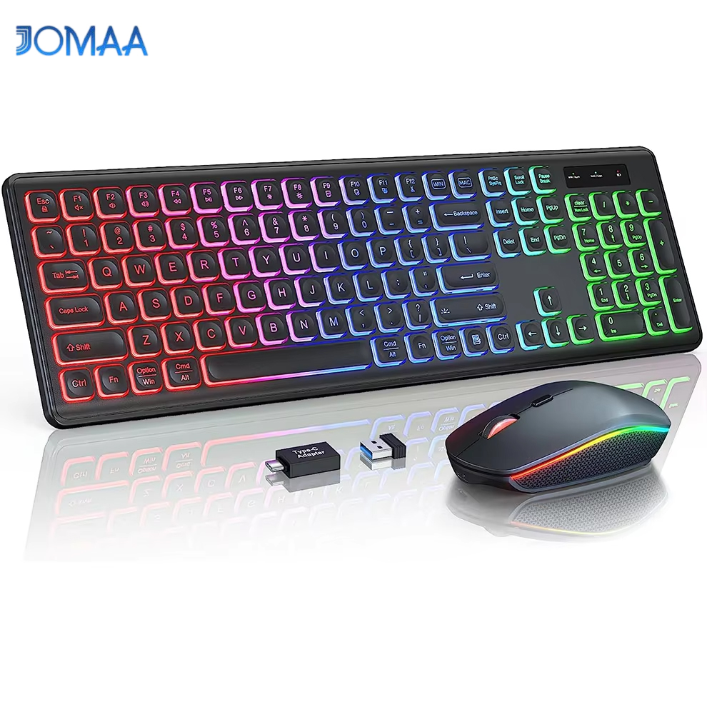 Gaming Accessories Combo - Wireless Keyboard and Mouse Combo RGB