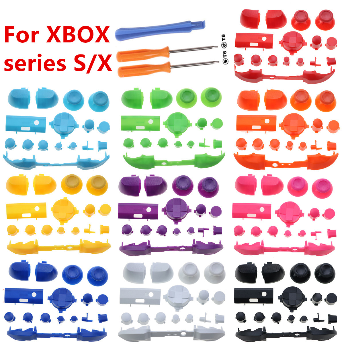 Gaming Accessories For Xbox Series X - Custom Keys Full Set Buttons Replacement