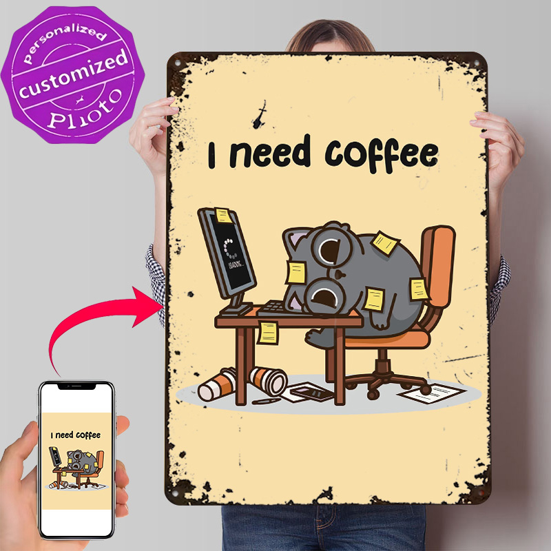 I Need Coffee 3D Texture Metal - Gaming Accessories Needed ulasan dan harga