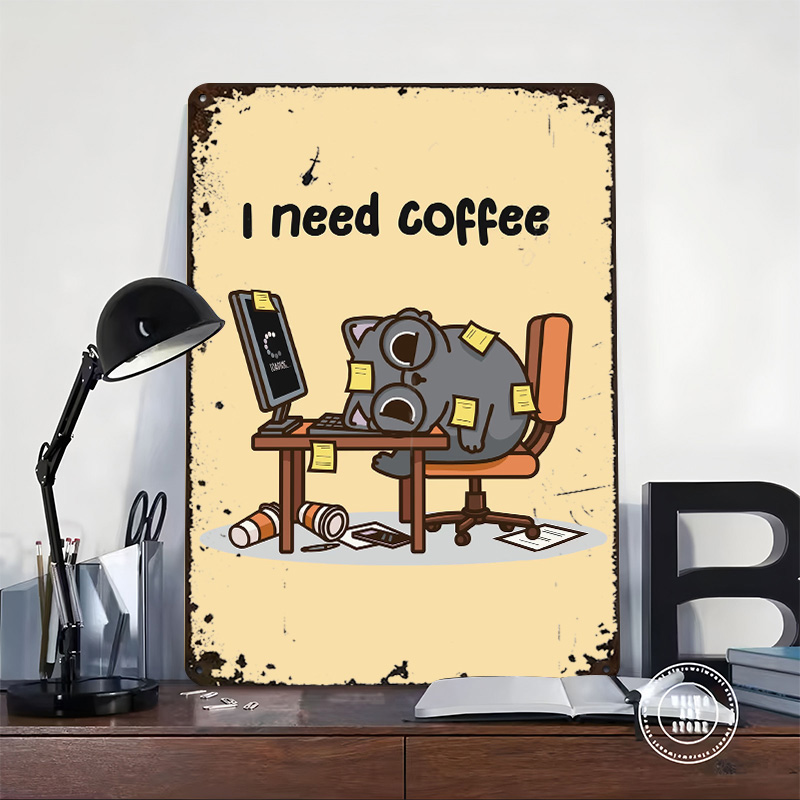 I Need Coffee 3D Texture Metal - Gaming Accessories Needed ulasan dan harga