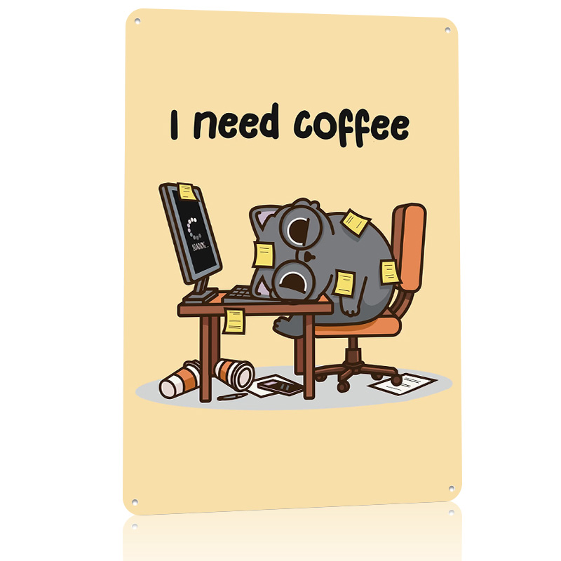 I Need Coffee 3D Texture Metal - Gaming Accessories Needed ulasan dan harga