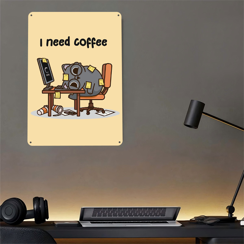 I Need Coffee 3D Texture Metal - Gaming Accessories Needed ulasan dan harga