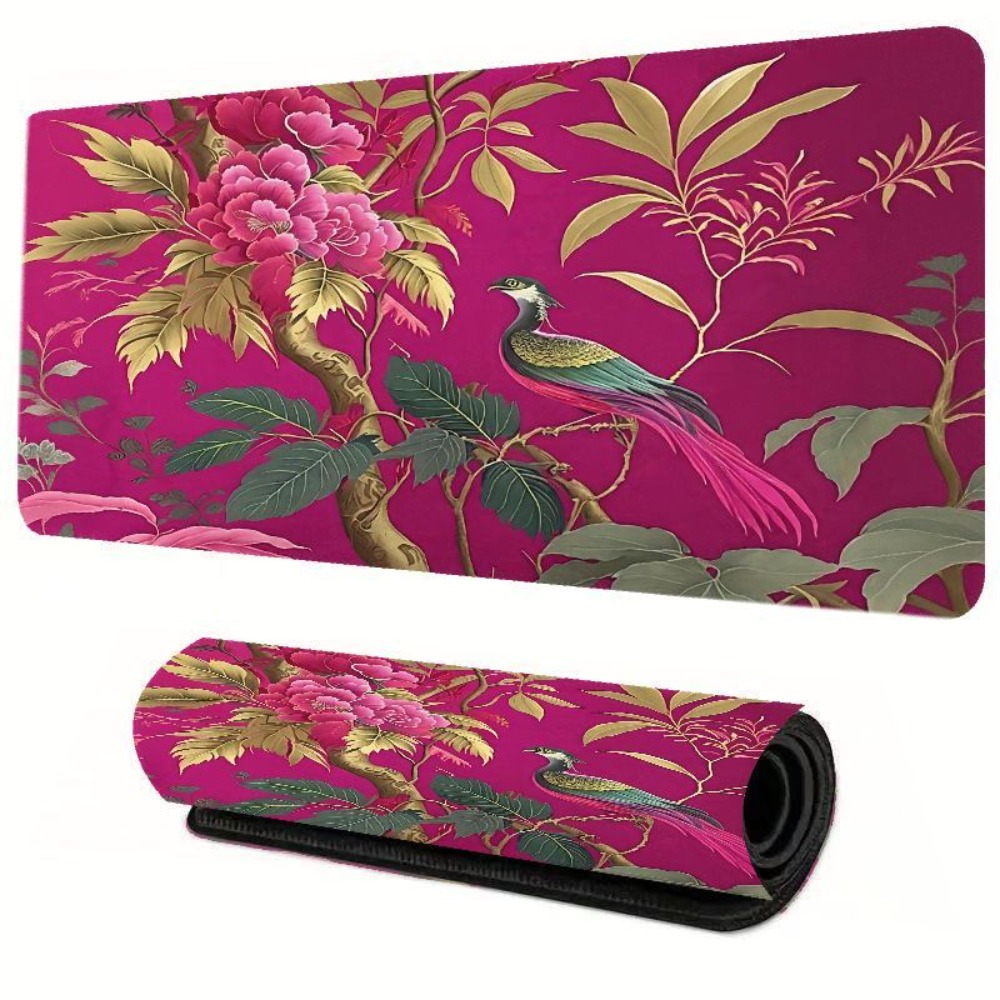 Bright pink flower and bird pa - Gaming Accessories Pink ulasan dan harga