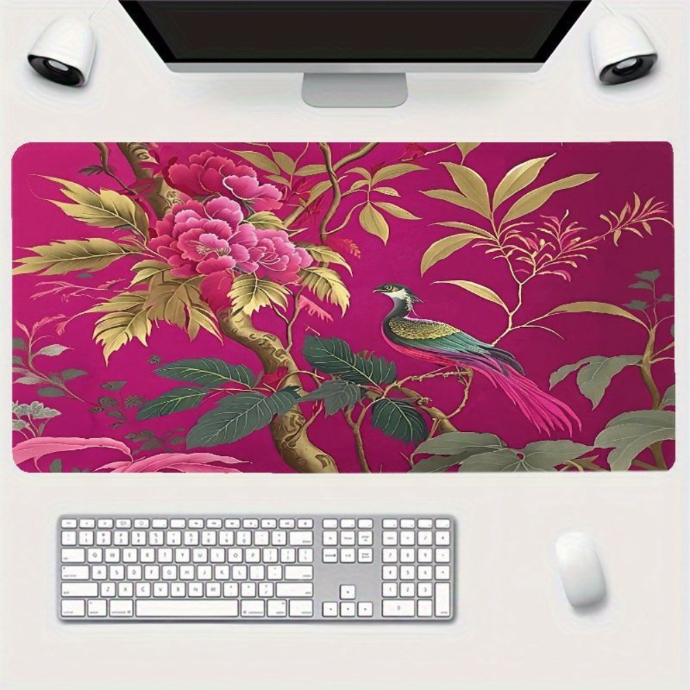 Bright pink flower and bird pa - Gaming Accessories Pink ulasan dan harga