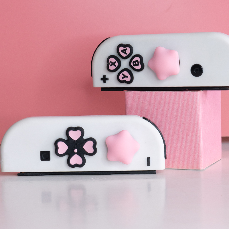 Multi-color Button Stickers +  - Gaming Accessories Pink ulasan dan harga