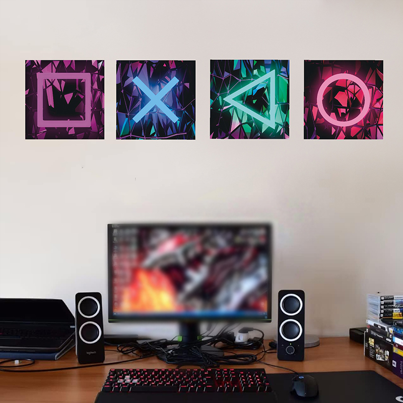 4PCS Kids Gaming Room Game Wal - Gaming Accessories Wallpaper ulasan dan harga
