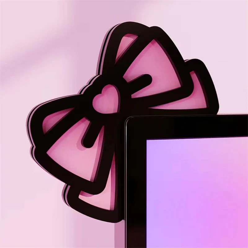 Kawaii Pink Acrylic Bow Monito - Gaming Accessories Pink ulasan dan harga