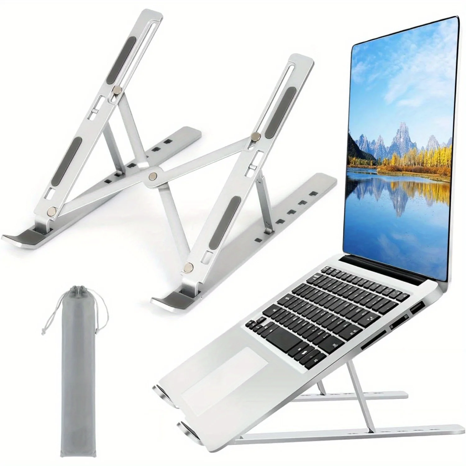 Adjustable Aluminum Laptop Sta - Gaming Accessories Pink ulasan dan harga