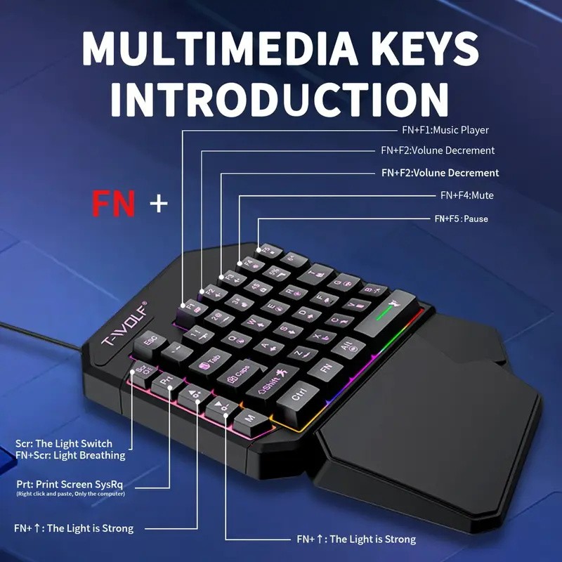 FocusOnPC TF900 2-in-1 Mobile  - Gaming Accessories Combo ulasan dan harga