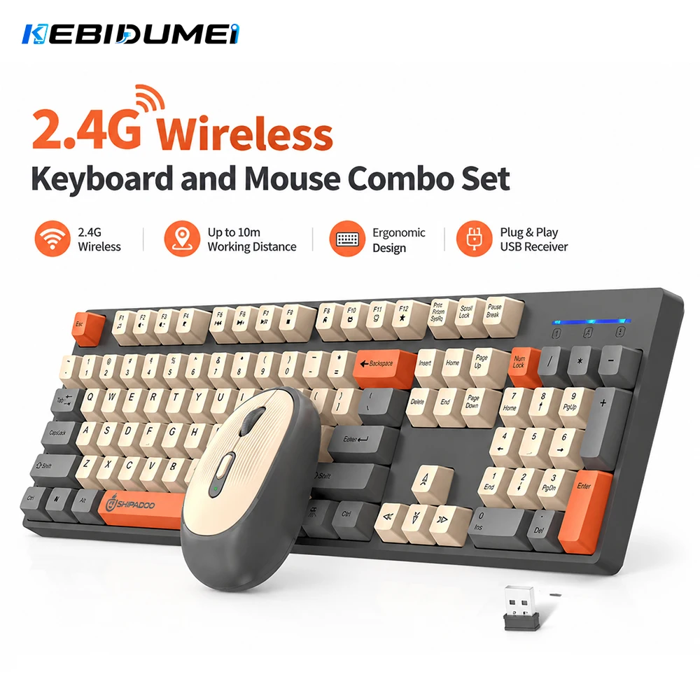 KEBIDUMEI 2.4G Wireless Keyboa - Gaming Accessories Combo ulasan dan harga
