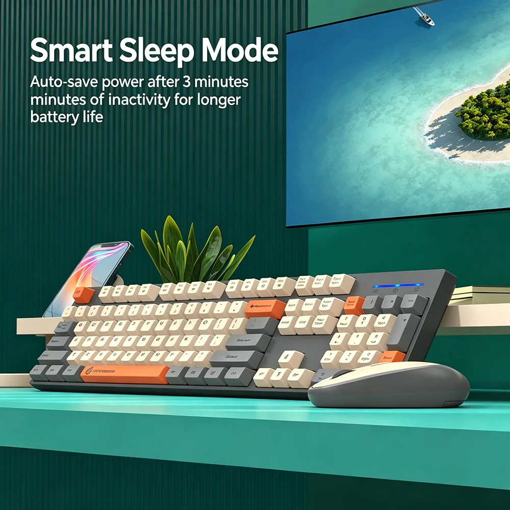 KEBIDUMEI 2.4G Wireless Keyboa - Gaming Accessories Combo ulasan dan harga