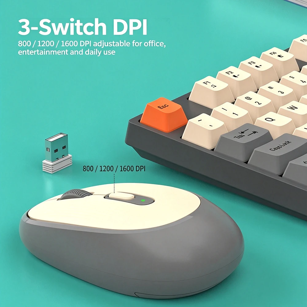 KEBIDUMEI 2.4G Wireless Keyboa - Gaming Accessories Combo ulasan dan harga