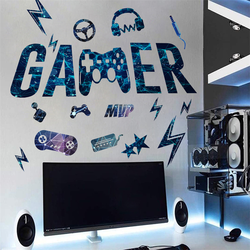 Gamer Vinyl Wall Stickers Game - Gaming Accessories Wallpaper ulasan dan harga