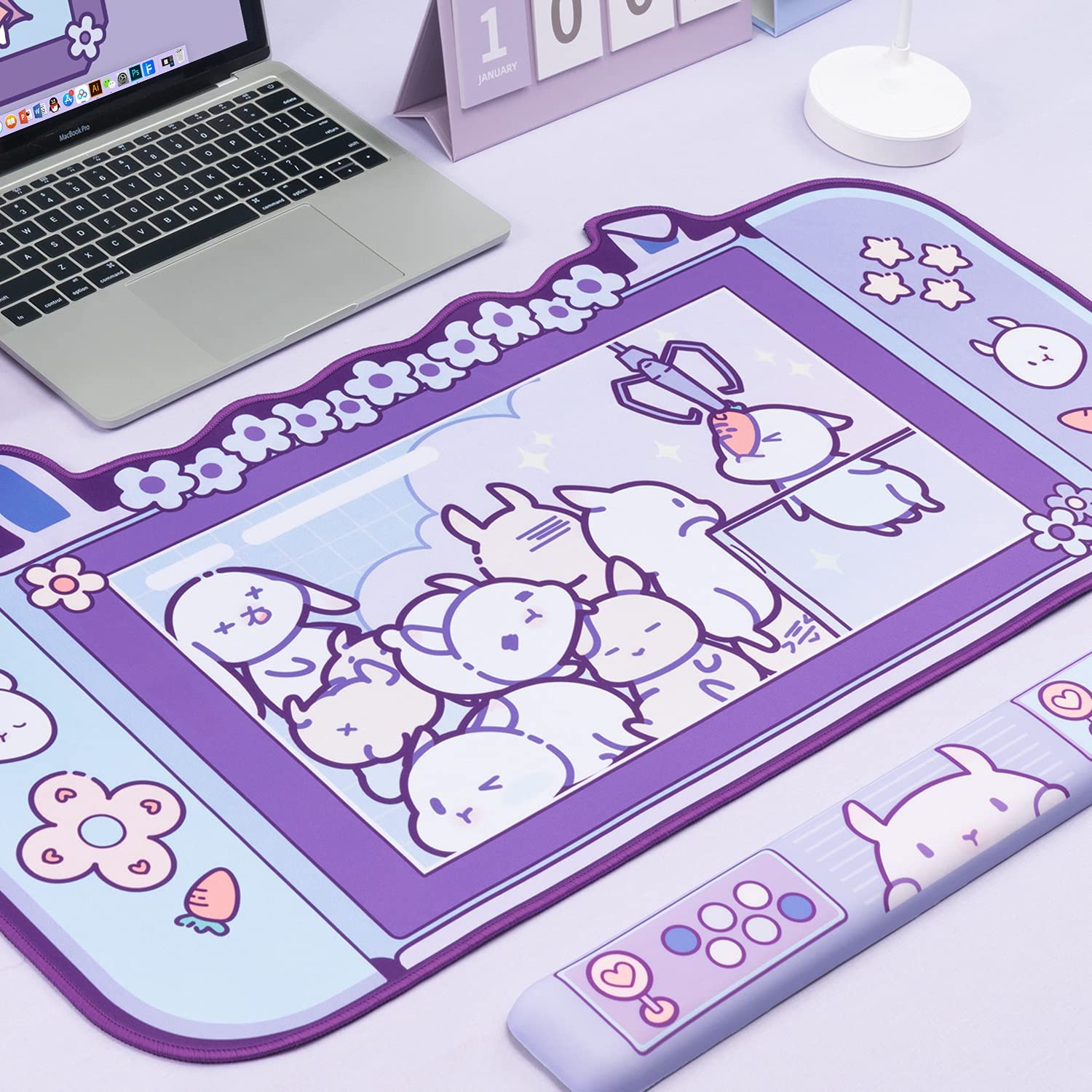 Large Kawaii Gaming Mouse Pad  - Gaming Accessories Pink ulasan dan harga