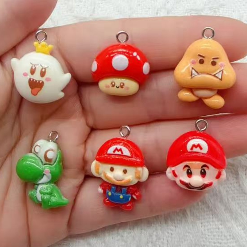 10pcs resin cartoon pendant, D - Gaming Accessories Gifts ulasan dan harga
