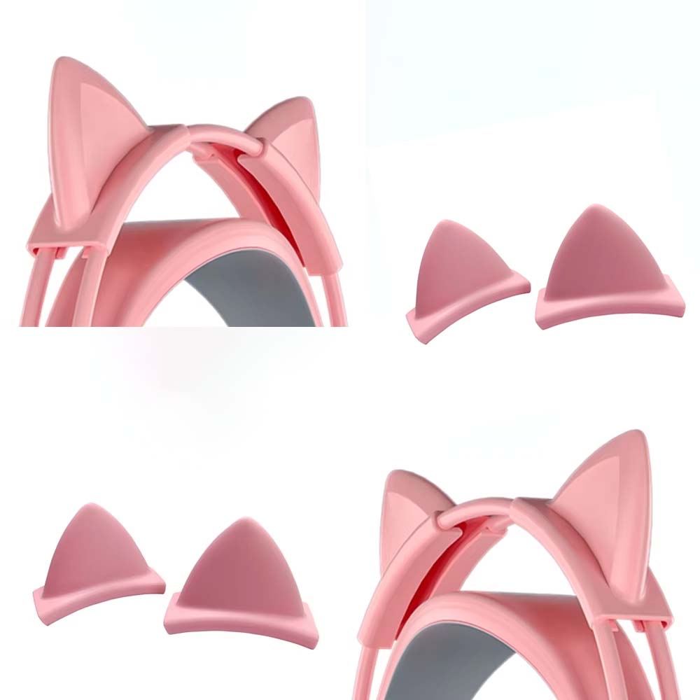Pink Silicone Cat Ears Pendant - Gaming Accessories Pink ulasan dan harga