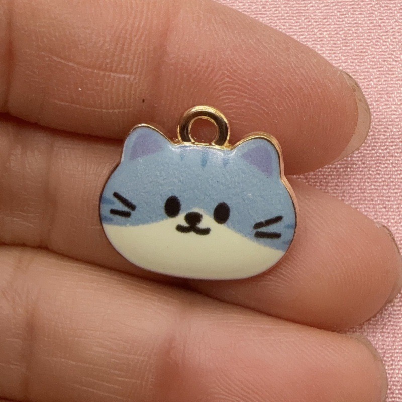 12pcs Printed Cat Head Alloy D - Gaming Accessories Gifts ulasan dan harga